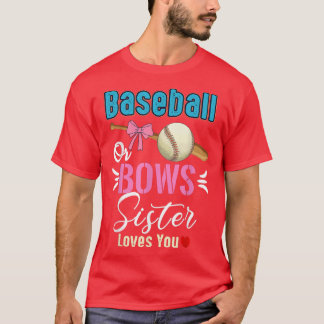 T-shirt Baseball Ou Bows Soeur Vous Aime Genre Révéler T-