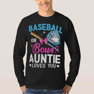 T-shirt Baseball Ou Bows Tante Vous Aime Révéler Le Sexe