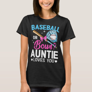 T-shirt Baseball Ou Bows Tante Vous Aime Révéler Le Sexe