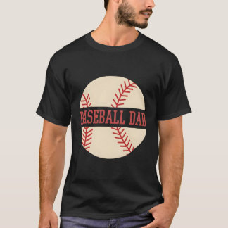 T-shirt Baseball Papa Fête des pères Baseball Jouer Baseba
