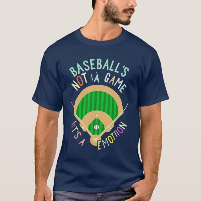 T-shirt baseball pas un jeu son émotion (Devant)