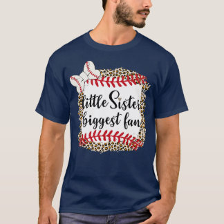 T-shirt Baseball Petite Soeur Plus Grand Ventilateur De Ba