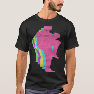 T-shirt Baseball Pitcher Throw Player 80s Colors 1980s