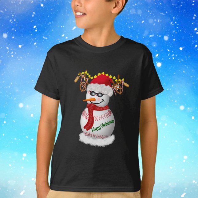 T-shirt Baseball Snowman Décoré De Snacks Populaires (Créateur téléchargé)