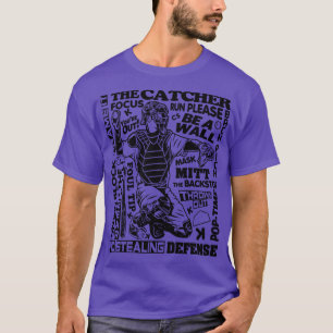 T-shirt Baseball Softball Catcher dit Word Art