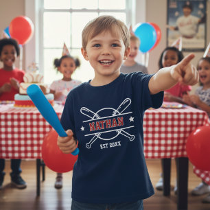 T-shirt Baseball Sport Jeu Nom du thème Est Année Annivers