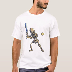 T-shirt Baseball Squelette Halloween
