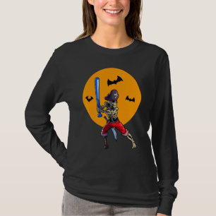 T-shirt Baseball squelette hommes garçons pirate baseball
