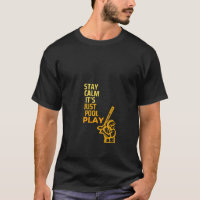 Baseball Stay Calm It Just Pool Play V Neck T Sh