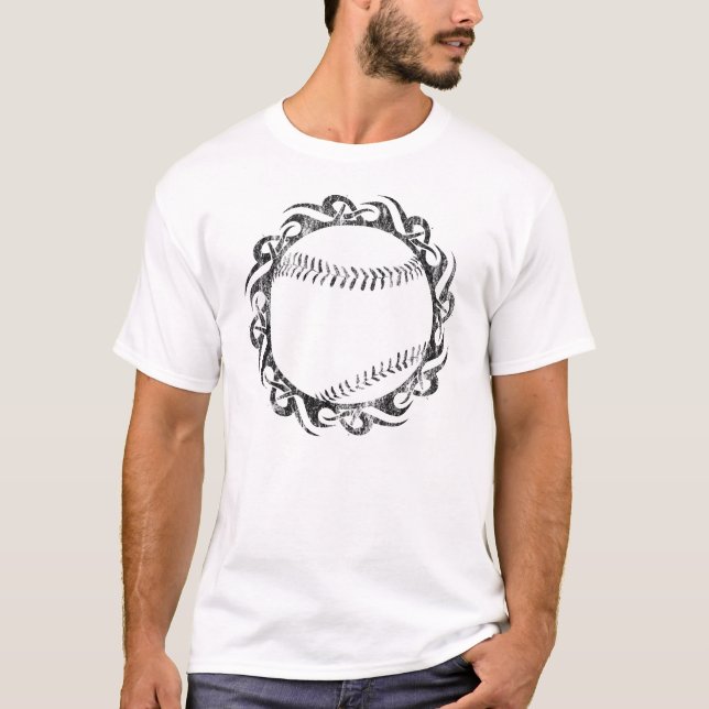 T-shirt baseball. tribal. (Devant)