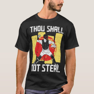 T-shirt Baseball Tu Ne Voleras Pas Capcher Citation Bible