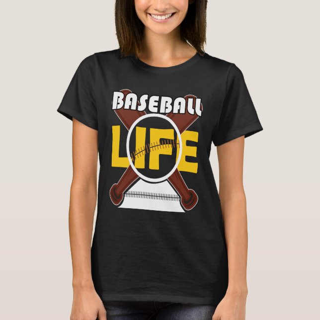 T-shirt Baseball Vie Sport Fans Baseball 3 (Devant)