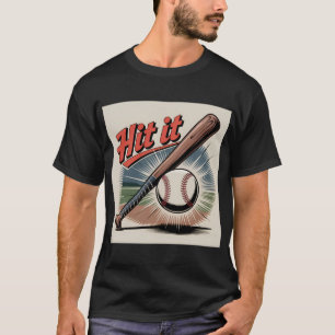 T-shirt Baseball vintage "Hit It" Sports rétro