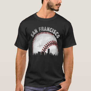 T-shirt Baseball vintage San Francisco Skyline City