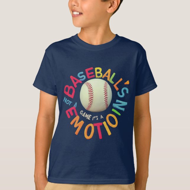 T-shirt baseballs pas un jeu c'est un sport d'émotion (Devant)