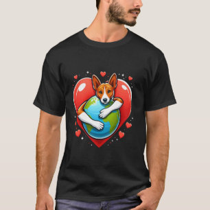 T-shirt Basenji Chien Jour de la Terre Câlin Amour Proprié