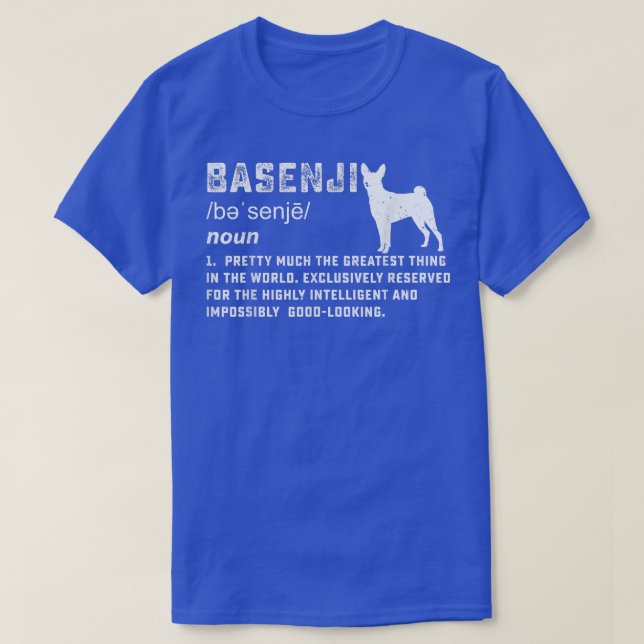 T-shirt Basenji propriétaire chien drôle amant animal drôl (Design devant)