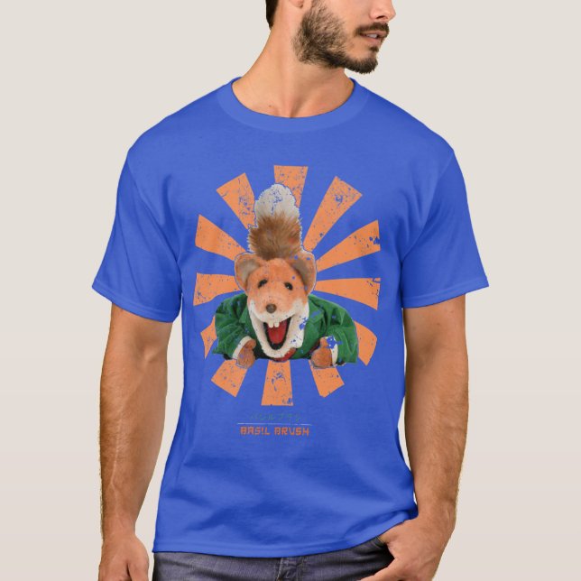 T-shirt Basil Brush Retro Japanese friends (Devant)
