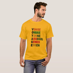 T-shirt basique doré VOYAGE