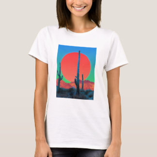 T-Shirt Basique Femme Coucher de Soleil