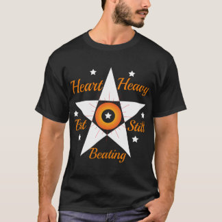 T-Shirt Basique Foncé "COEUR LOURD"