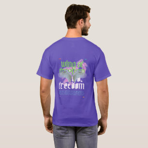 T-Shirt Basique Foncé WingOfFreedomStayStrong&Powe