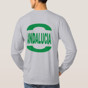 T-shirt basique gris  dos DESIGN ANDALUCIA