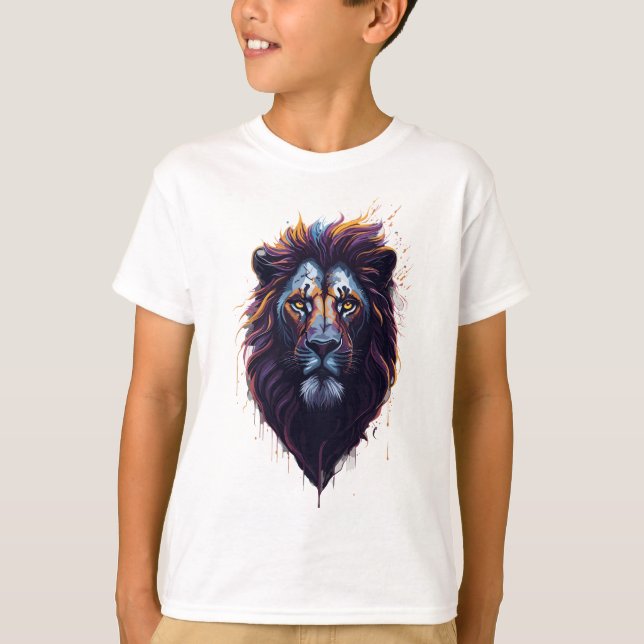 T-shirt basique pour enfants | Lion (Devant)