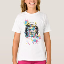 T-Shirt basique pour fille - Kitty cosmique
