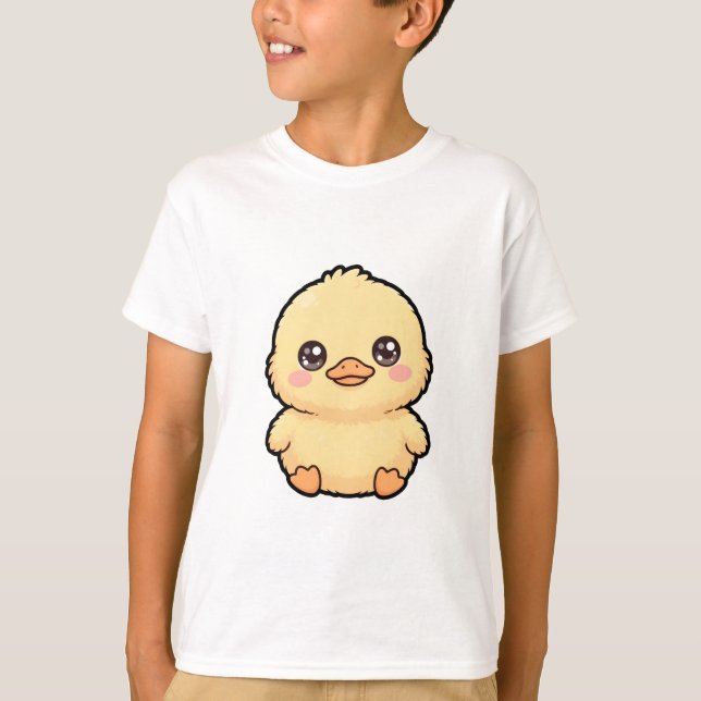 T-shirt basique pour garçons avec un adorable pous (Devant)