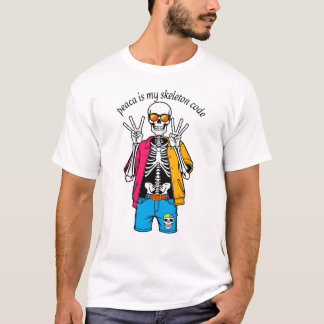 T-shirt basique pour hommeT-shirt squelette pastel