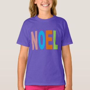 T-shirt basique pourpre Design NOEL