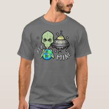 T-Shirt Basique Sombre pour Hommes Alien All Mine