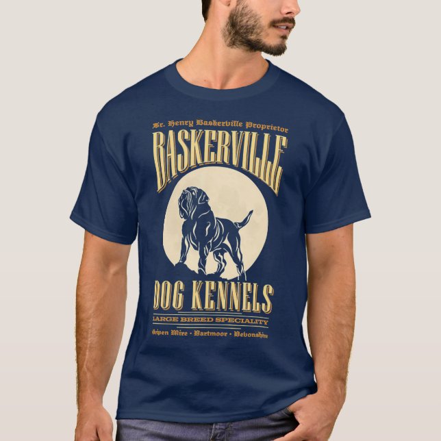 T-shirt Baskerville Kennels Sherlock Holmes Design (Devant)