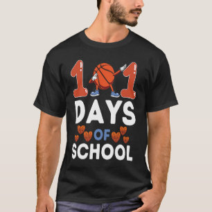 T-shirt Basket-ball 101 Jours d'école pour enfants garçons