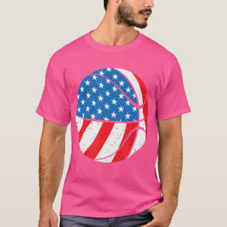 T-shirt Basket Ball 4 juillet Américain Drapeau Patrioti