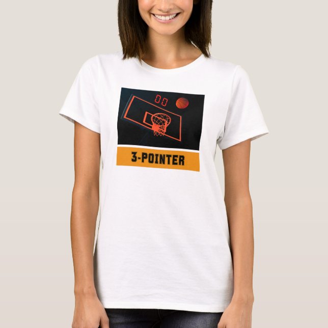 T-shirt Basket-ball à trois points horloge à zéro (Devant)