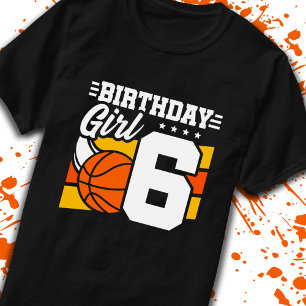 T-shirt Basket-ball Anniversaire 6 Année Fille 6 Anniversa