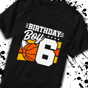 T-shirt Basket-ball Anniversaire 6 Année Garçon 6e Anniver