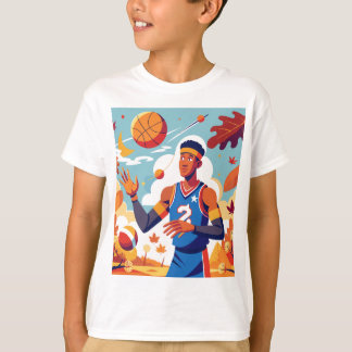 T-shirt Basket-ball Automne Carton
