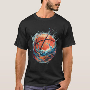 T-shirt Basket-ball Basketball Lover Dessin Waterc