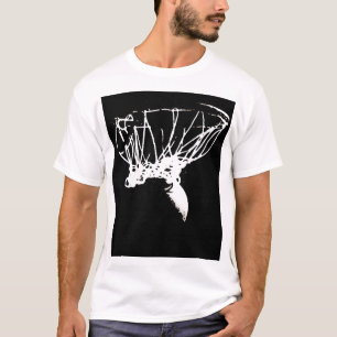 T-shirt Basket-ball Black White Pop Art