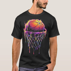 T-shirt Basket-ball coloré goutte couleur Splash Hoop Net