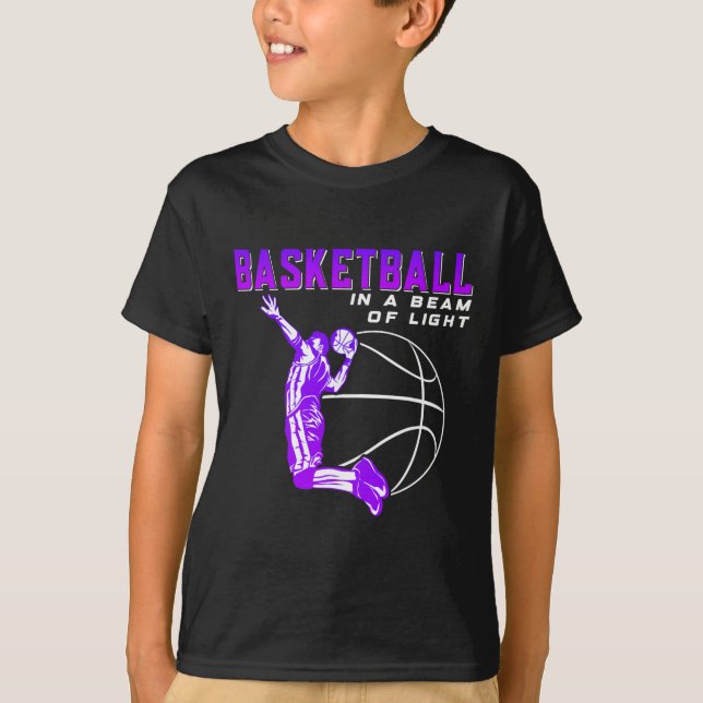 T-shirt Basket-ball dans un rayon de lumière (Devant)
