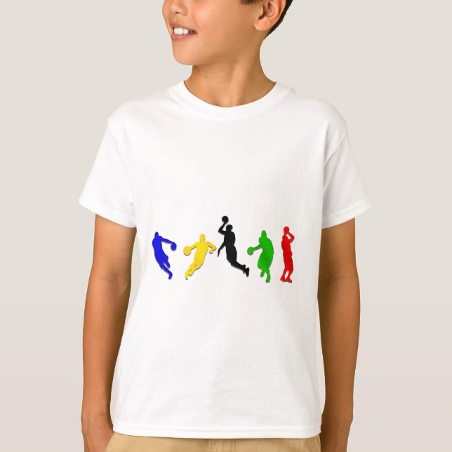 T-shirt Basket-ball de cercles   de joueurs de basket (Devant)