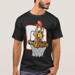 T-shirt Basket-ball de dunking de poulet