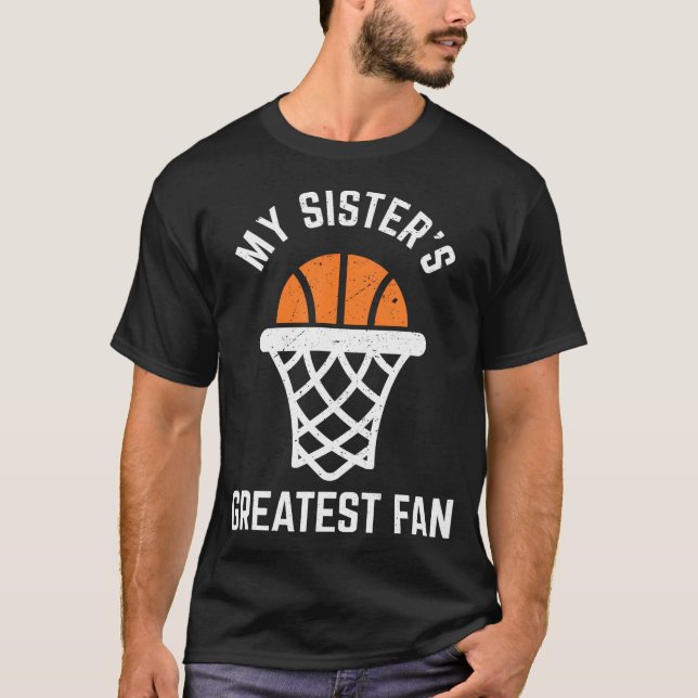T-shirt Basket-Ball De Fille Du Lycée Pour Frère Et Si (Devant)