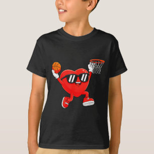 T-shirt Basket-ball de la Saint-Valentin pour adolescents 