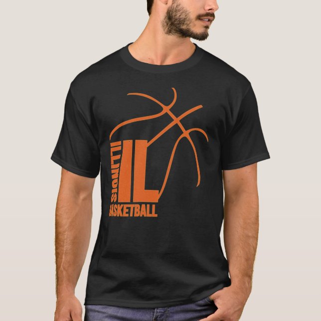 T-shirt Basket-ball de l'Illinois 01   (Devant)