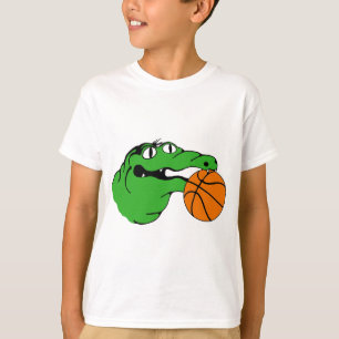 T-shirt BASKET-BALL de vitesse d'alligator aucuns mots